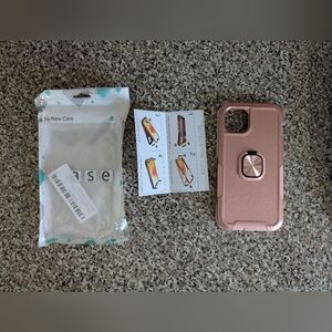 NEW i Phone 14 Max Case (6.7) Kickstand, Rose/Pink Gold